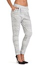 view 2 of 3 Stripe Cuff Pant in Heather Grey