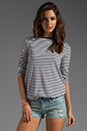 view 1 of 4 Cecil Sailor Stripe Top in White/Navy in White & Navy