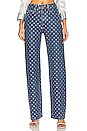 view 1 of 5 Crystal Mid Rise Relaxed Straight in Vintage Medium Indigo