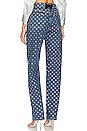 view 3 of 5 Crystal Mid Rise Relaxed Straight in Vintage Medium Indigo