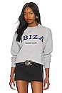 view 1 of 4 Ibiza Crewneck in Heather Grey With Blue