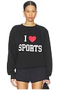 view 1 of 4 I Love Sports Sweatshirt in Black
