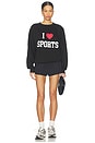view 4 of 4 I Love Sports Sweatshirt in Black
