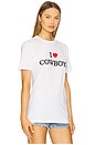 view 2 of 4 I Heart Cowboys Tee in White