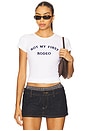 view 1 of 4 Not My First Rodeo Baby Tee in White