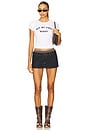 view 4 of 4 Not My First Rodeo Baby Tee in White