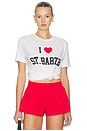view 1 of 5 T-SHIRT I HEART ST. BARTH in white
