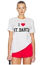 view 2 of 5 T-SHIRT I HEART ST. BARTH in white
