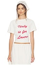 view 1 of 4 Italy Is For Lovers Boxy Tee in White