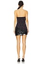 view 5 of 6 Draped Bustier Dress in Black & Lipstick