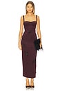view 1 of 5 ROBE MAXI DRESS in Aubergine