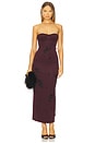 view 2 of 5 ROBE MAXI DRESS in Aubergine