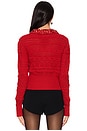 view 3 of 5 Openwork Cardigan in Lipstick Rouge