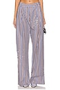 view 1 of 6 Wide Suit Pant in Coffee, Blue, & White