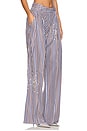 view 2 of 6 Wide Suit Pant in Coffee, Blue, & White