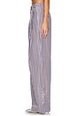 view 3 of 6 Wide Suit Pant in Coffee, Blue, & White