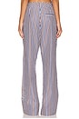 view 4 of 6 Wide Suit Pant in Coffee, Blue, & White