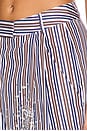 view 6 of 6 Wide Suit Pant in Coffee, Blue, & White