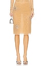 view 1 of 6 Crystal Midi Skirt in Nude