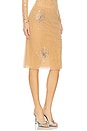 view 2 of 6 Crystal Midi Skirt in Nude