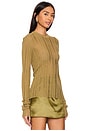 view 3 of 6 Rib Long Sleeve Shirt in Military Green
