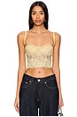 view 1 of 6 Lace Bustier Top in Lemonade