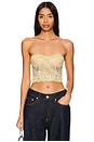 view 2 of 6 Lace Bustier Top in Lemonade