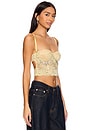 view 3 of 6 Lace Bustier Top in Lemonade