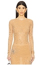 view 1 of 6 Full Crystal Bodysuit in Nude