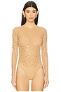 view 2 of 6 Full Crystal Bodysuit in Nude