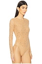 view 3 of 6 Full Crystal Bodysuit in Nude