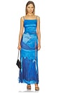 view 1 of 5 Es Vedra Long Silk Dress in Blue