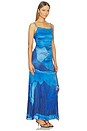 view 3 of 5 Es Vedra Long Silk Dress in Blue