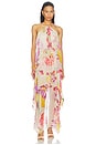 view 1 of 3 MAXIVESTIDO FLORES in Beige & Multi