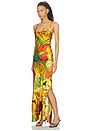 view 2 of 3 Frutas Silk Satin Long Dress in Multi
