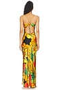 view 3 of 3 Frutas Silk Satin Long Dress in Multi