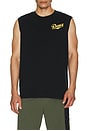 view 3 of 4 Phase Muscle Tee in Black