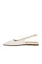 view 5 of 5 Tia Flat With Toe Cap in White