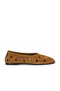 view 1 of 5 ZAPATO PLANO BALLA in Caramel Perforation