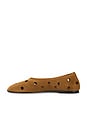 view 5 of 5 ZAPATO PLANO BALLA in Caramel Perforation