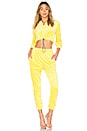 view 1 of 3 Guizio Velour Track Suit in Yellow
