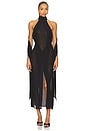 view 1 of 4 Koemi Sheer Panel Dress in Black