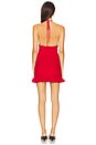 view 3 of 4 Crochet Halter Mini Dress in Red Love