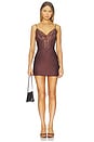 view 1 of 3 VESTIDO LENCERO NOVA in Chocolate Brown
