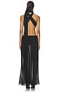 view 3 of 3 Low Back Chiffon Dress in Black