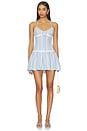 view 1 of 4 ПЛАТЬЕ GINGHAM MARINI MINI in Blue & White