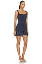 view 2 of 4 ROBE PENELOPE PLISSE  in Navy Polka Dot