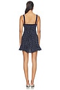 view 3 of 4 ROBE PENELOPE PLISSE  in Navy Polka Dot
