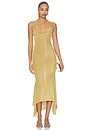 view 1 of 4 ROBE COWL NECK TIE BACK  in Gold