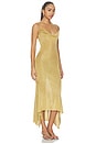 view 2 of 4 ROBE COWL NECK TIE BACK  in Gold